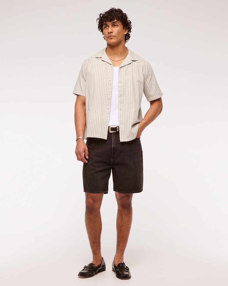 Camp Collar Summer Linen-Blend Shirt