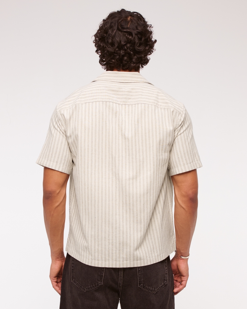 Camp Collar Summer Linen-Blend Shirt