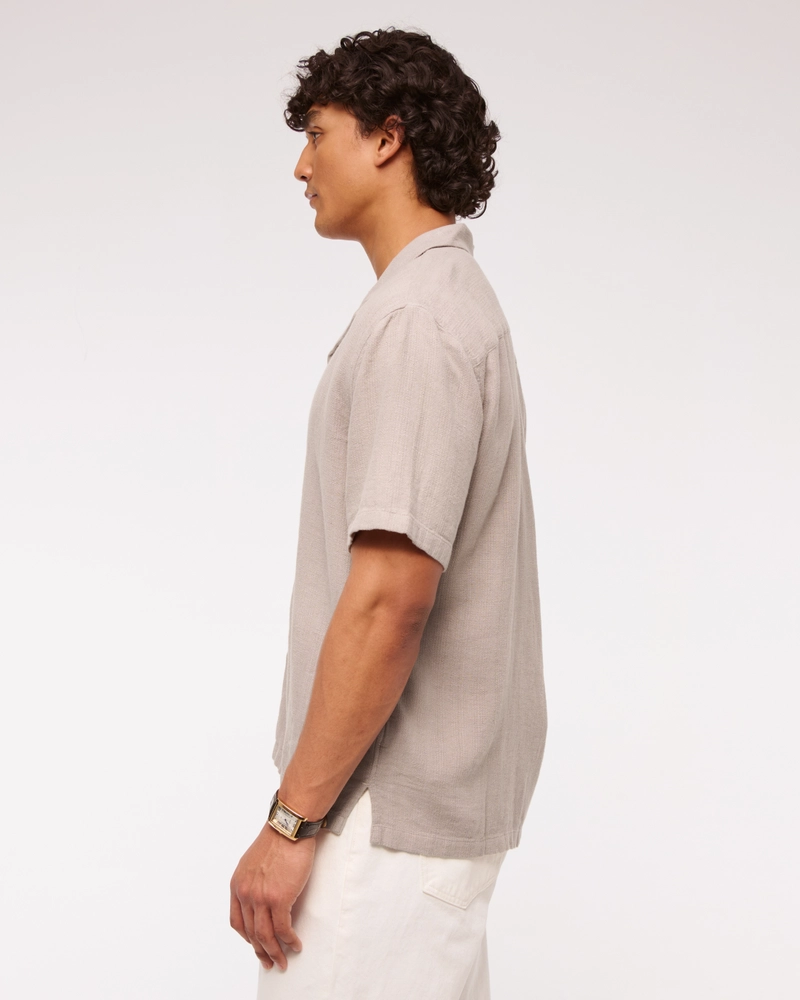 Camp Collar Summer Linen-Blend Shirt