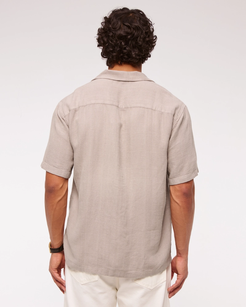 Camp Collar Summer Linen-Blend Shirt