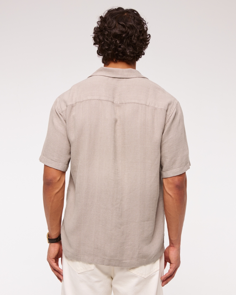 Camp Collar Summer Linen-Blend Shirt