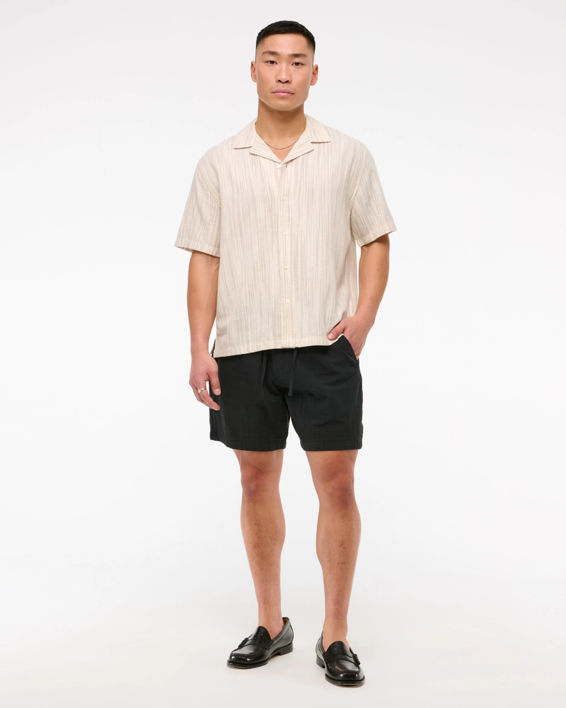 Camp Collar Summer Linen-Blend Shirt