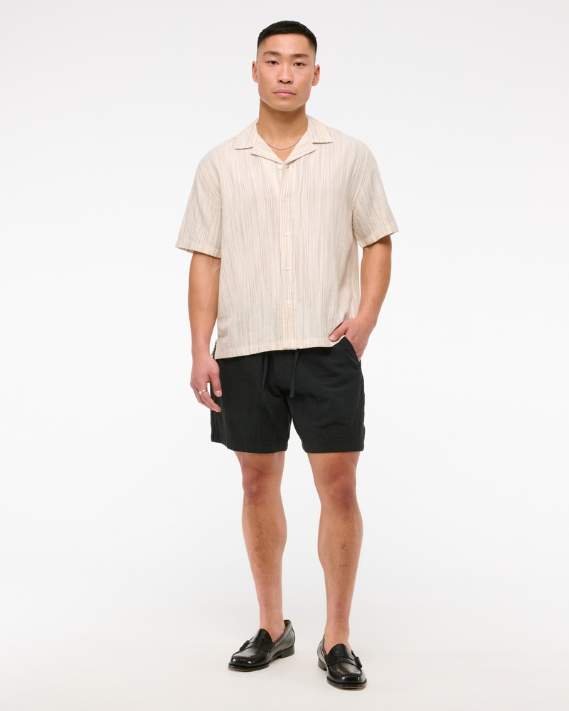 Camp Collar Summer Linen-Blend Shirt