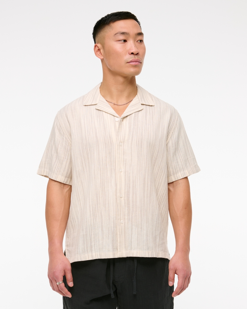Camp Collar Summer Linen-Blend Shirt