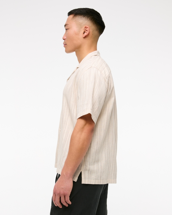 Camp Collar Summer Linen-Blend Shirt