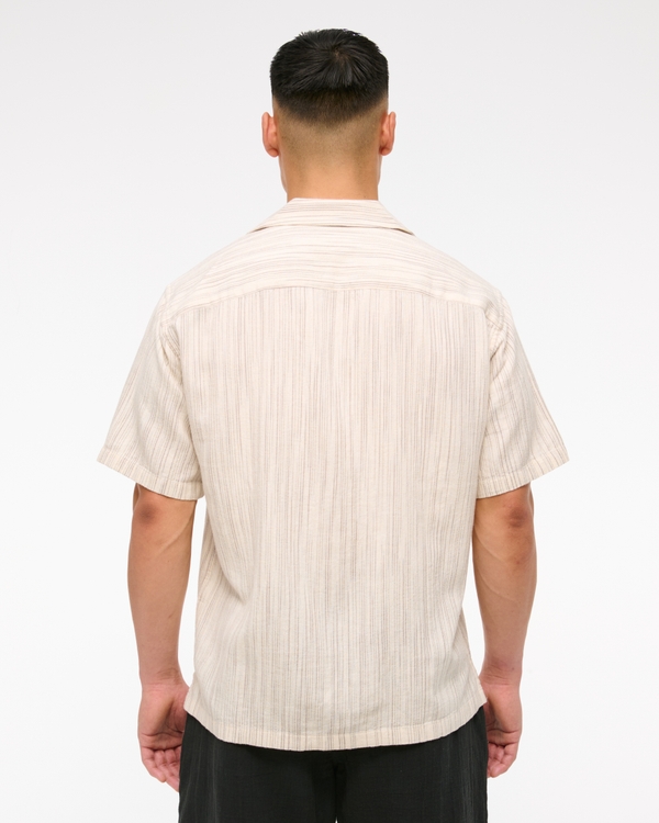 Camp Collar Summer Linen-Blend Shirt