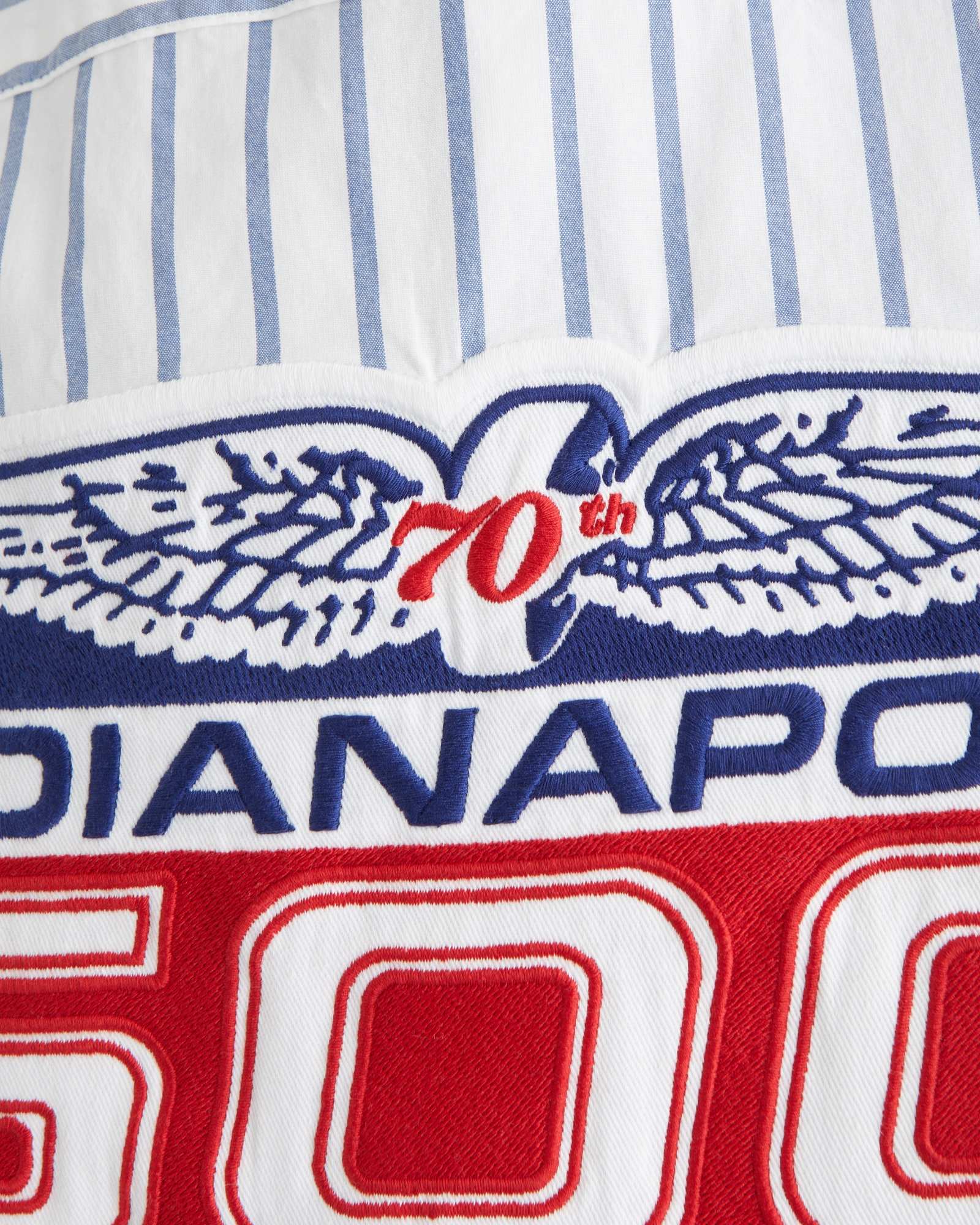 Short-Sleeve Racing Workwear Button-Up Shirt