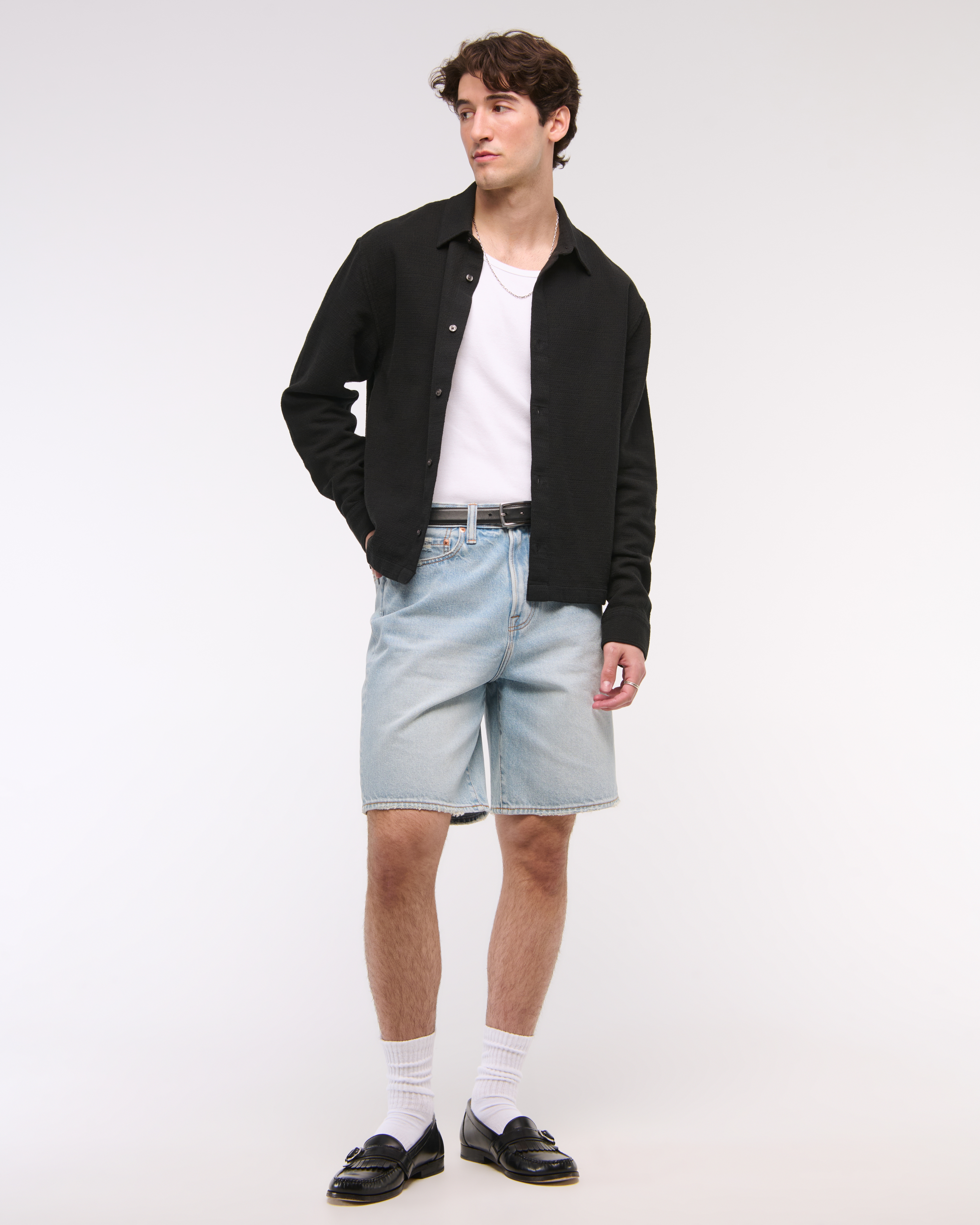 Мужские рубашки Abercrombie & Fitch Slub Button-Up Shirt — фото 3