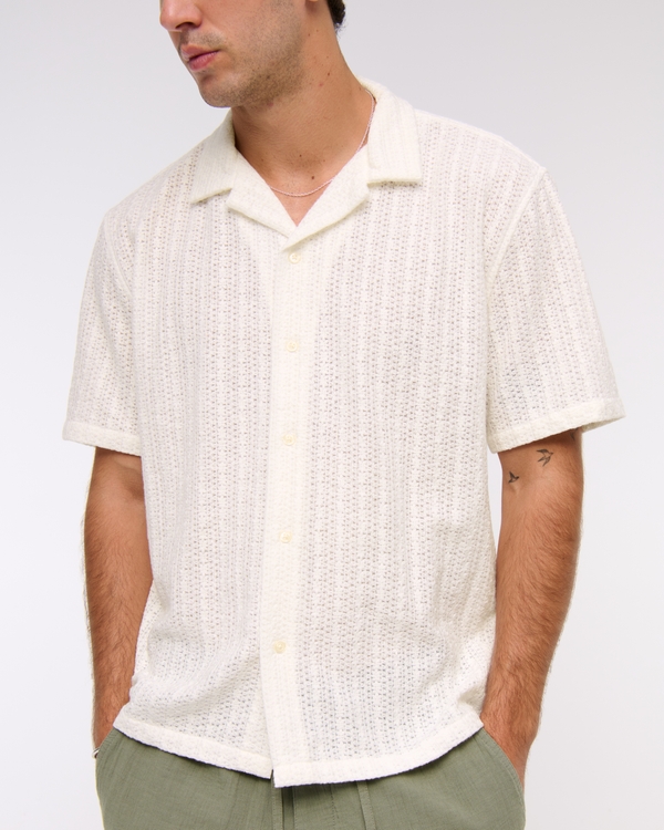 Camp Collar Lace Shirt