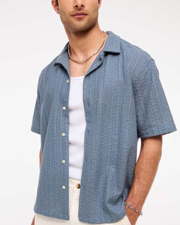 Camp Collar Lace Shirt