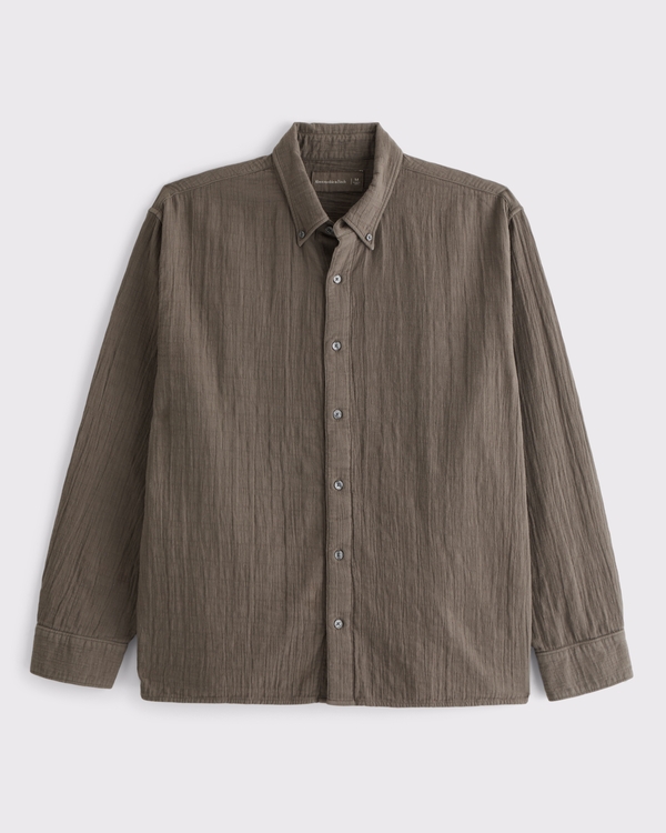 A&F Breezy Shirt, Gray Brown view 1