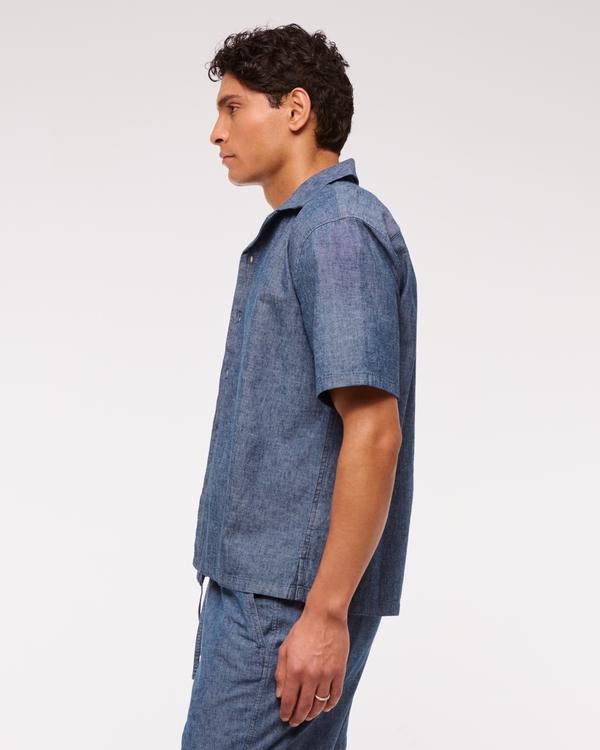 Camp Collar Summer Linen-Blend Shirt