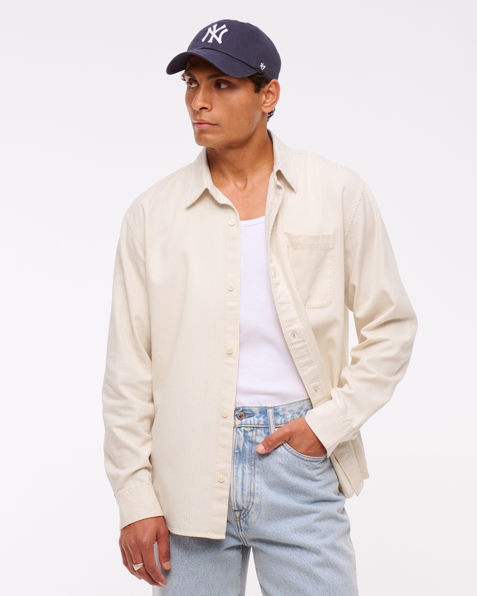 Twill Button-Up Shirt