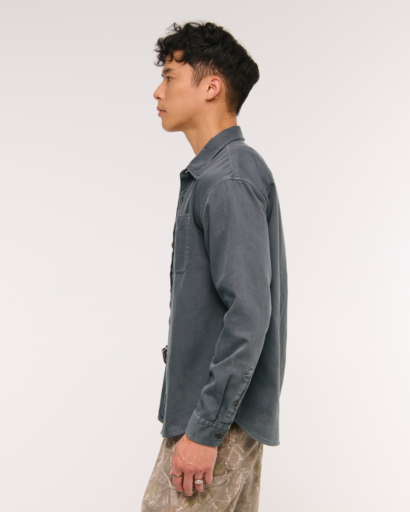 Twill Button-Up Shirt