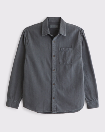 Twill Button-Up Shirt from Abercrombie & Fitch - $26.99
