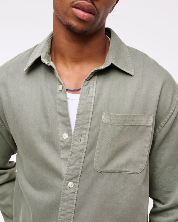 Twill Button-Up Shirt
