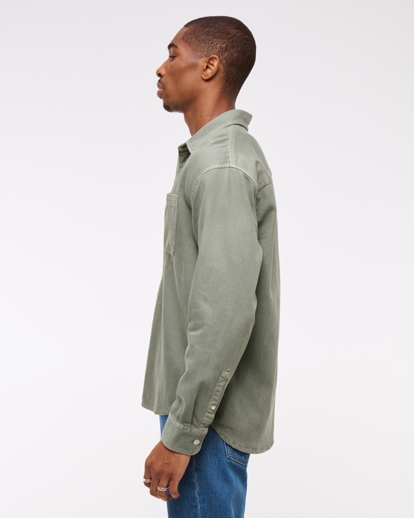 Twill Button-Up Shirt