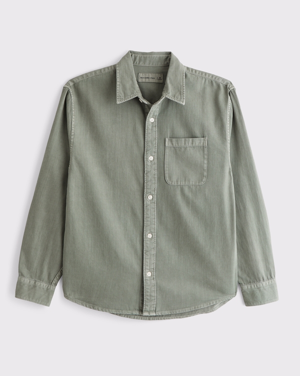 Twill Button-Up Shirt