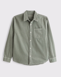 Twill Button-Up Shirt