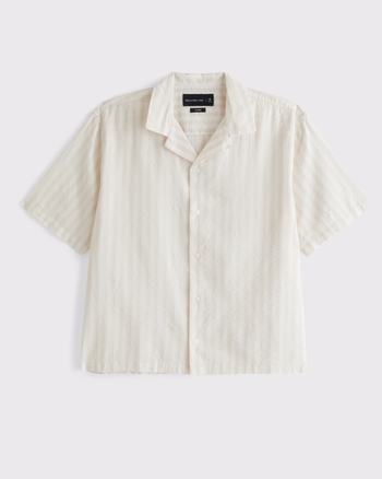 Camp Collar Seersucker Shirt