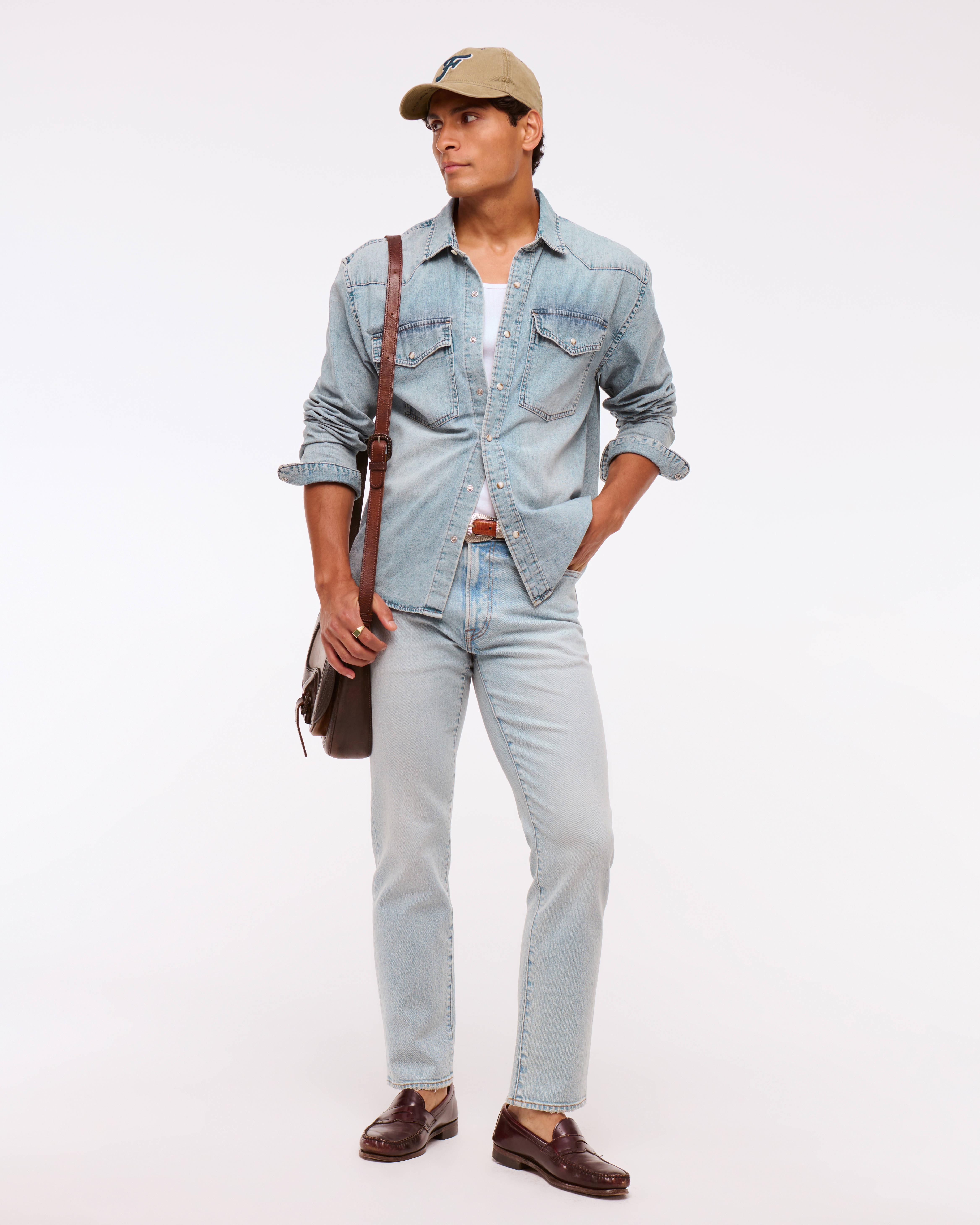 Men's Denim Button-Up Shirt | Men's Tops | Abercrombie.com