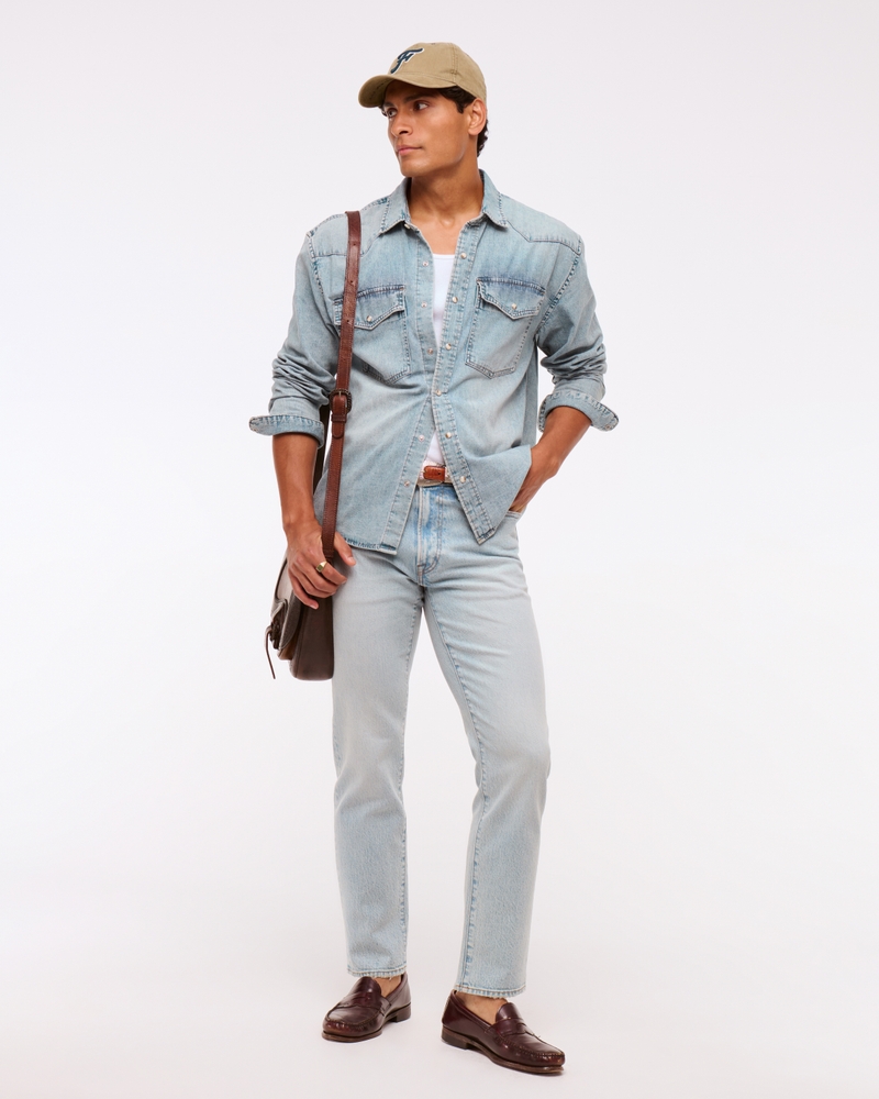 Denim Button-Up Shirt