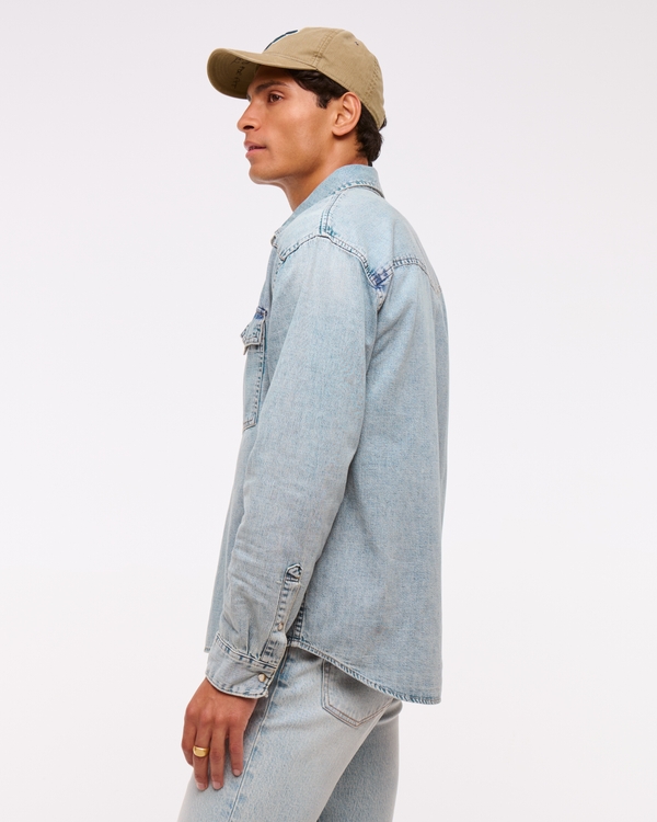 Denim Button-Up Shirt