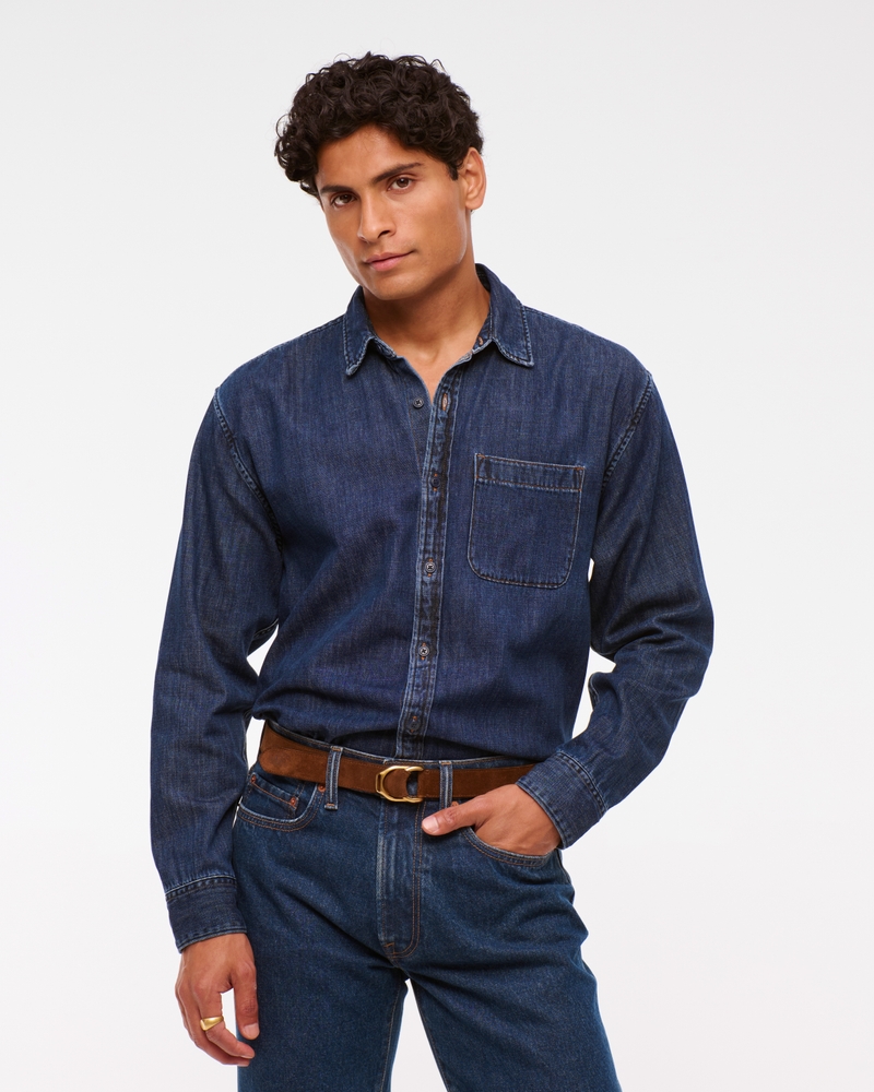 Denim Button-Up Shirt