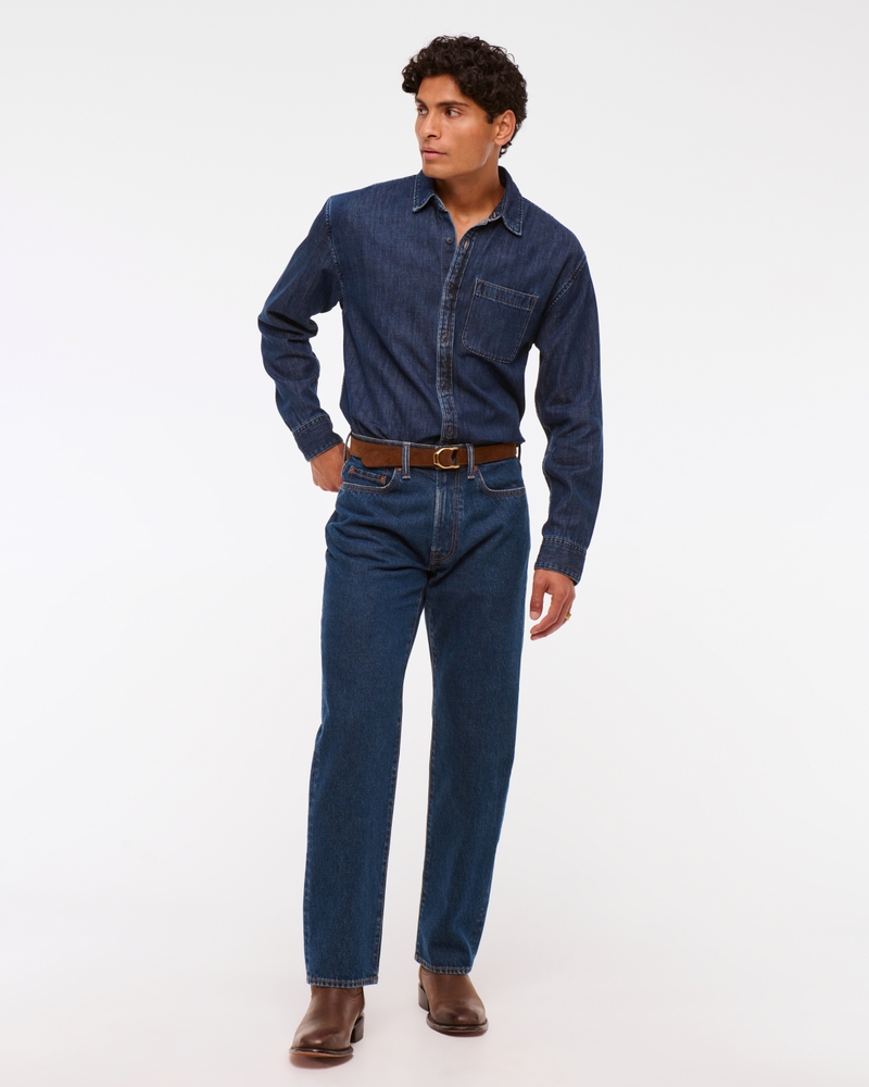 Denim Button-Up Shirt