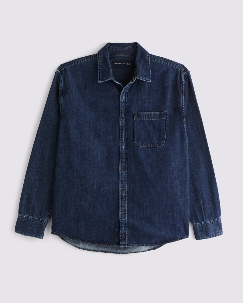 Men's Denim Button-Up Shirt | Men's New Arrivals