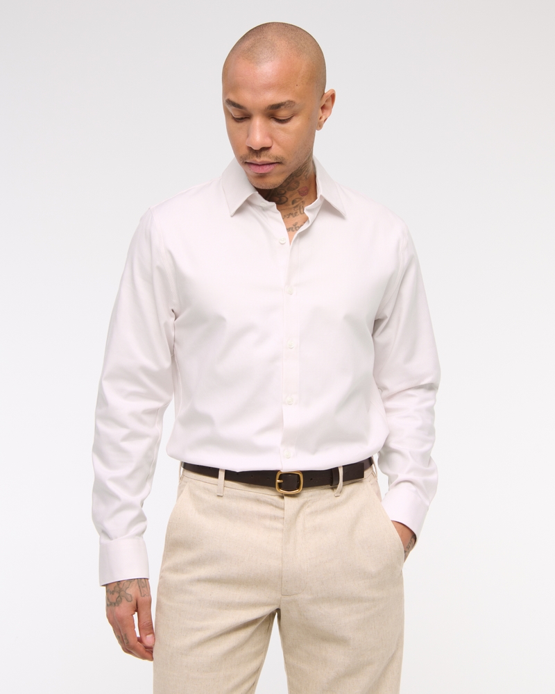 Textured Button-Up Shirt
