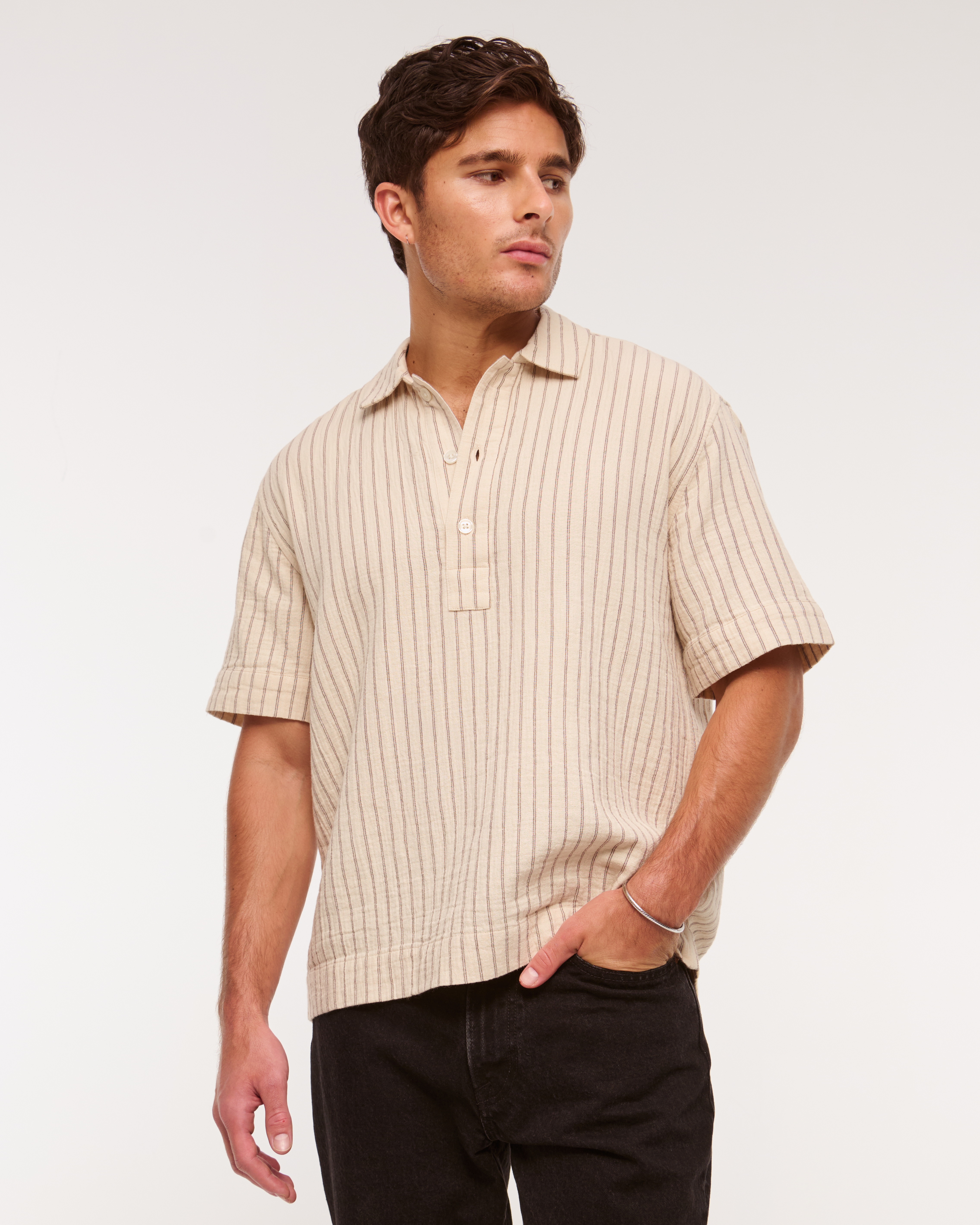 Abercrombie & Fitch A&f Breezy Popover In Neutral