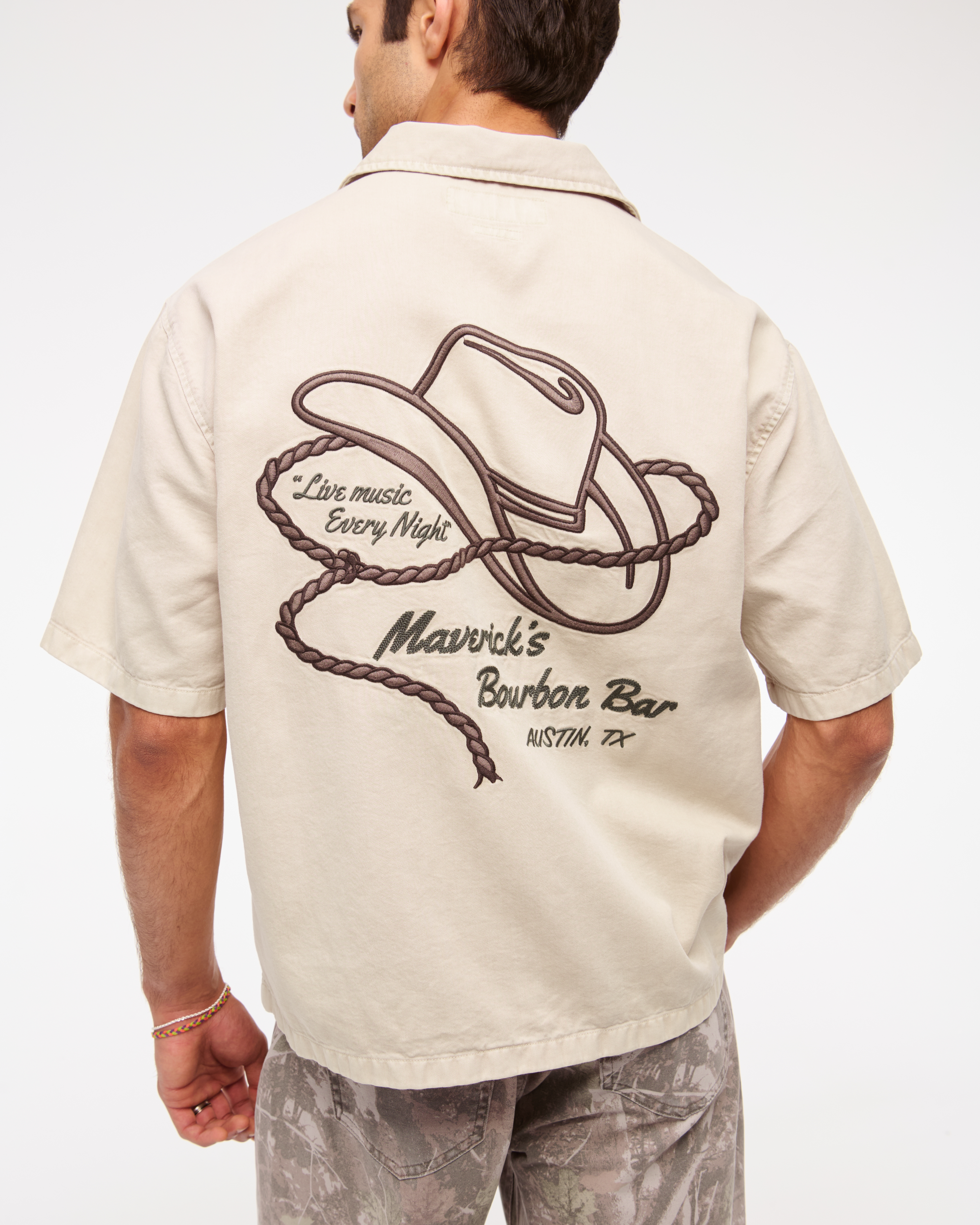 Tシャツ・カットソー RECTO Camp Collar Western Club Shirt CLG SLACK CAMP SHIRT NAVY 1958291466 COLUMBIA