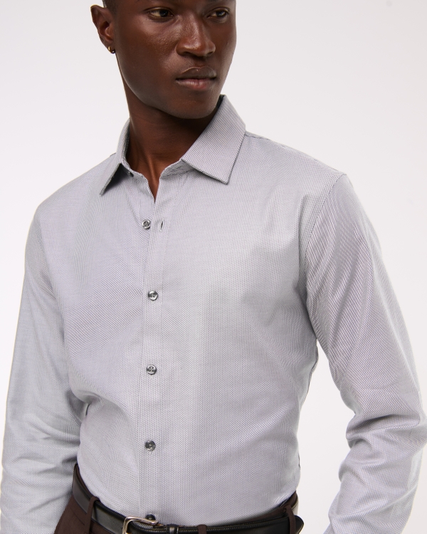 A&F Collins Slim Stretch Suiting Shirt