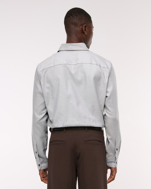 A&F Collins Slim Stretch Suiting Shirt