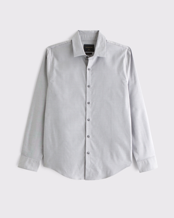 The A&F Collins Slim Suiting Shirt, Light Blue-gray view 1