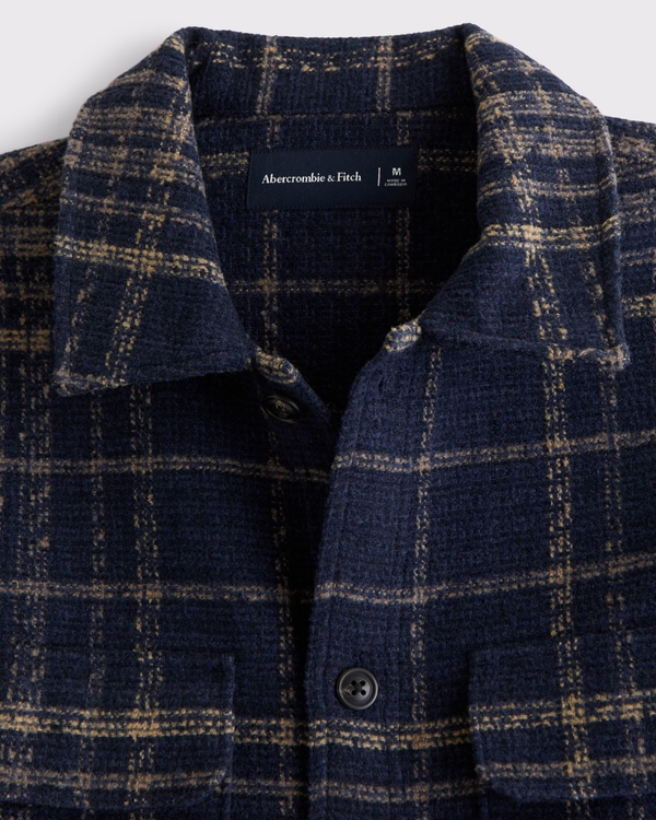 Men's Boucle Shirt Jacket | Men's Clearance | Abercrombie.com