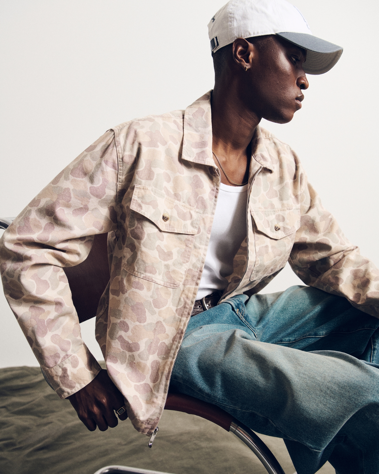 Twill Zip Shirt Jacket