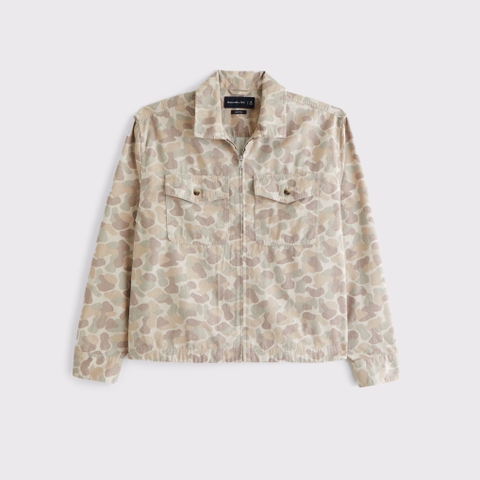 Мужские куртки Abercrombie & Fitch Twill Zip Shirt Jacket
