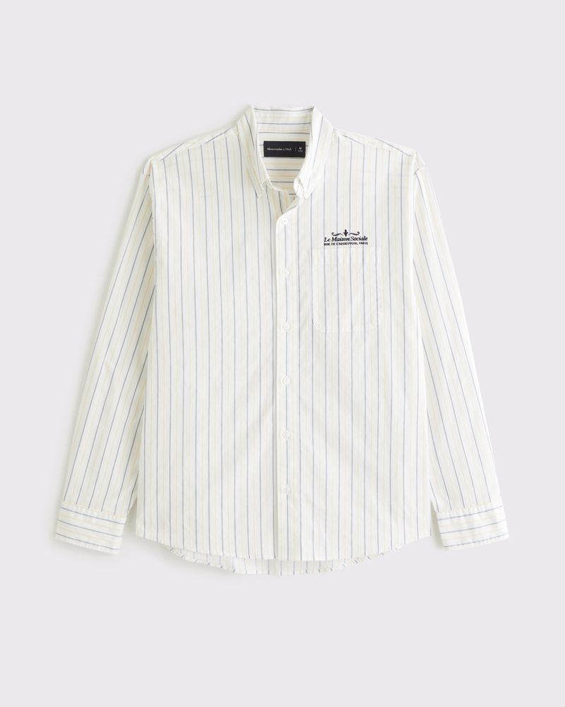 Preppy Poplin Button-Up Shirt