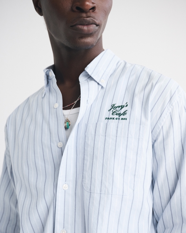 Preppy Poplin Button-Up Shirt