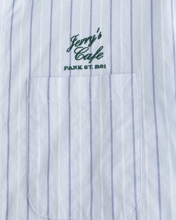 Preppy Poplin Button-Up Shirt