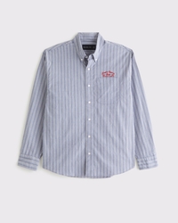 Preppy Poplin Button-Up Shirt