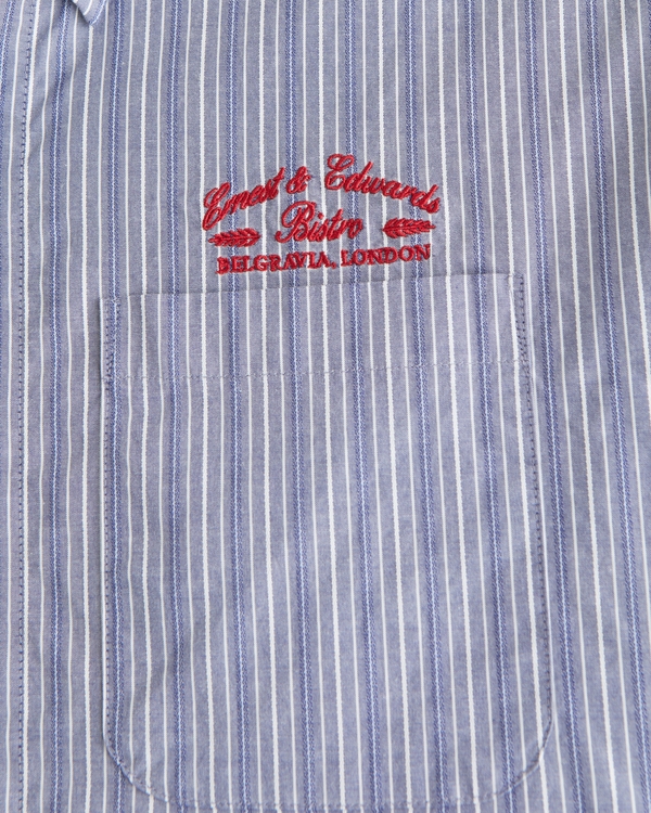 Preppy Poplin Button-Up Shirt