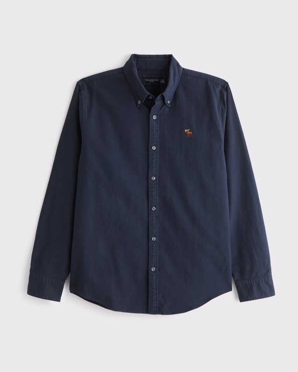 Signature Icon Oxford Shirt, Navy view 1