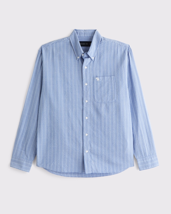 メンズ 長袖ボタンダウンシャツ | Abercrombie & Fitch