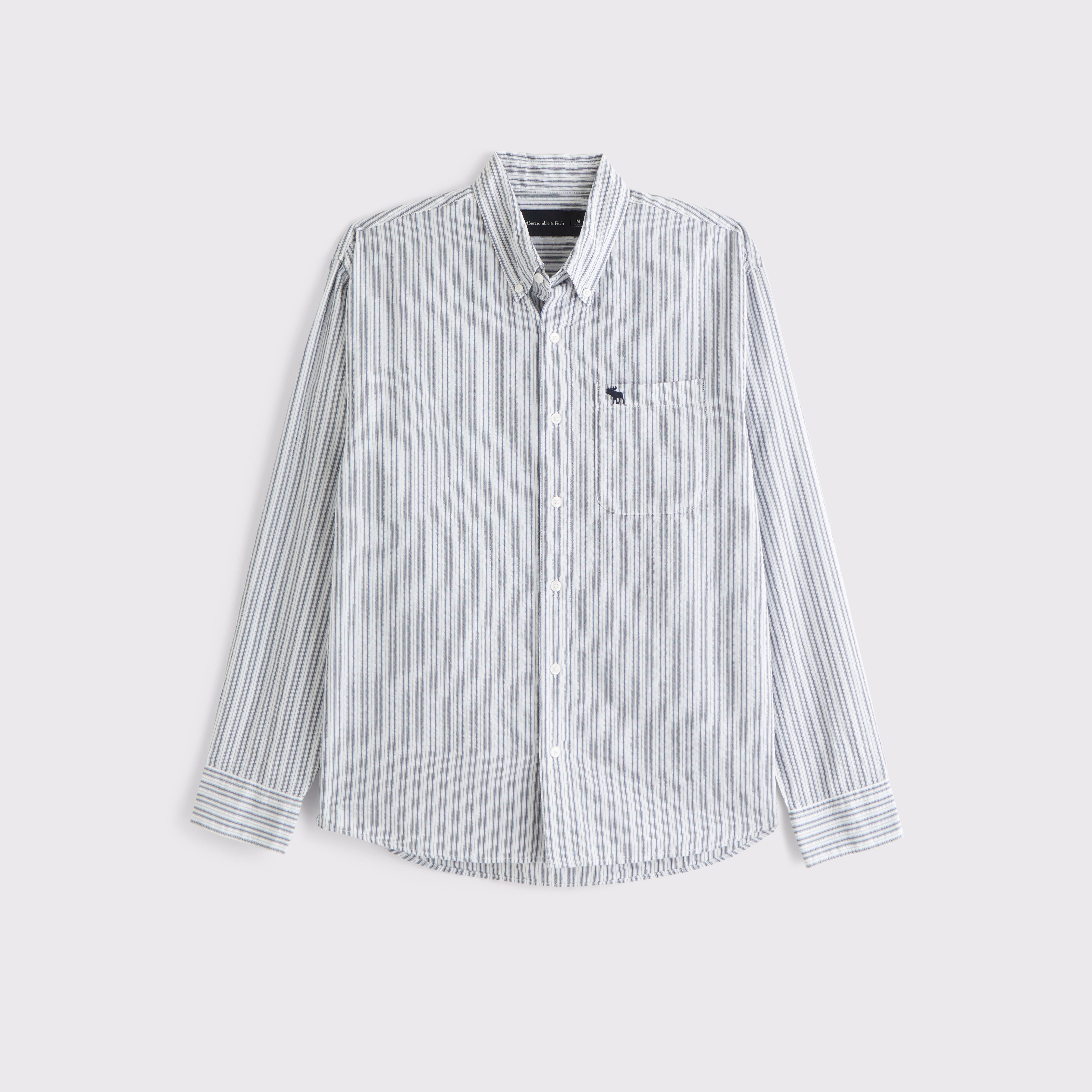 メンズ シグネチャー アイコン シアサッカー ボタンアップシャツ