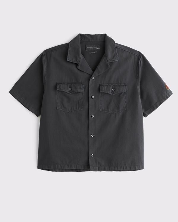 Men's Short-Sleeve Stella Artois Workwear Button-Up Shirt | Men's