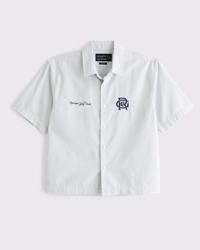 Short-Sleeve Random Golf Club Button-Up Shirt