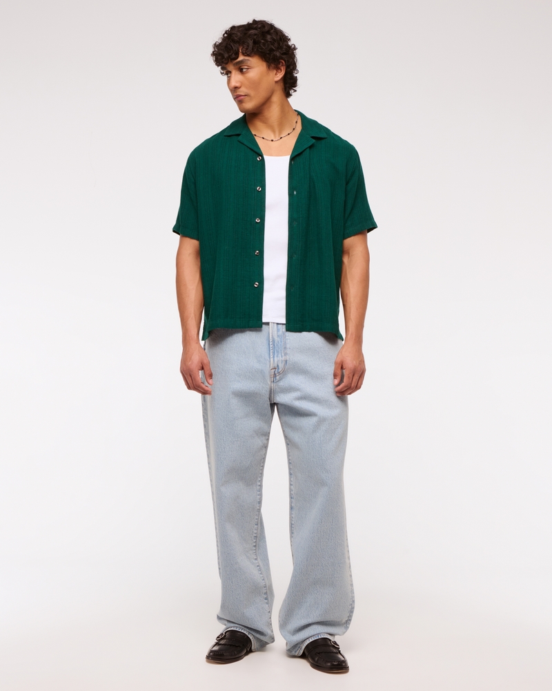 Camp Collar Summer Linen-Blend Shirt